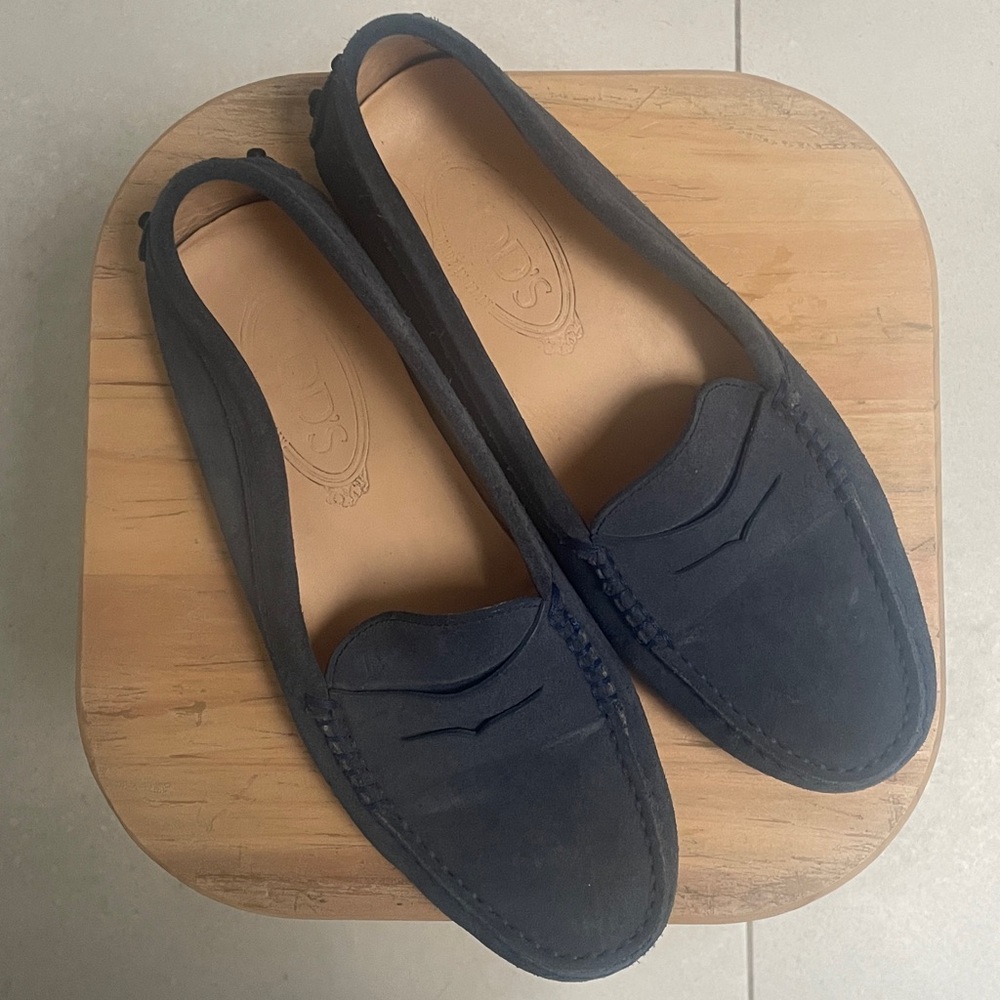 Tod’s Dusty Blue Loafers